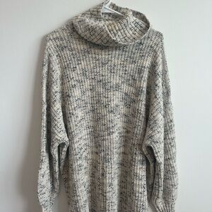 Oversized aerie turtle neck sweater, aerie small sweater, knit sweater, chunky